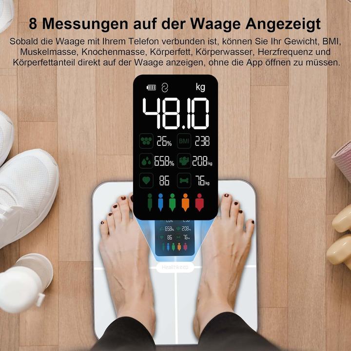 Produktbild Healthkeep Digitale Körperfettwaage (180 kg)