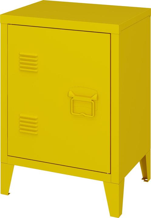 Produktbild En.Casa Nachtschrank Inari Türgriff rechts Stahl Gelb