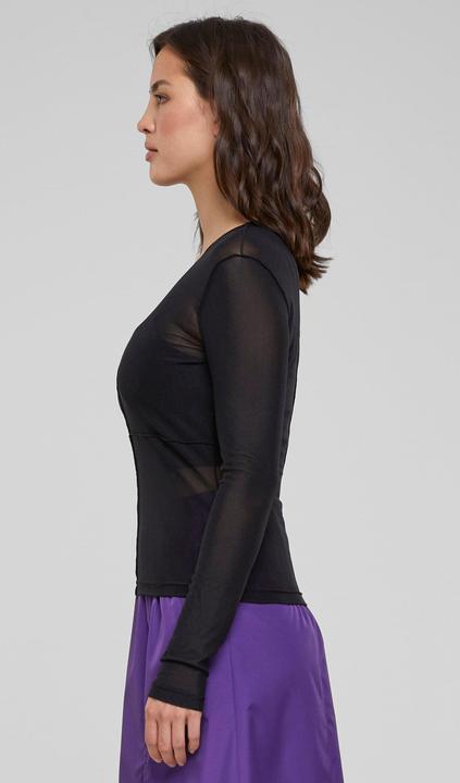 Actual product image Urban Classics Ladies Exposed Seam Mesh Longsleeve (S)