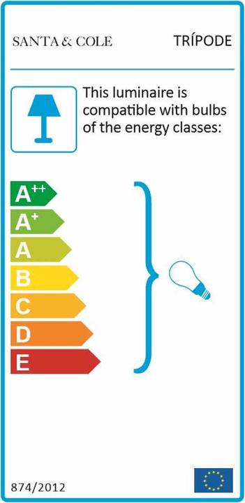 Energie-Label Santa & Cole Tripode M3 Led Tischleuchte