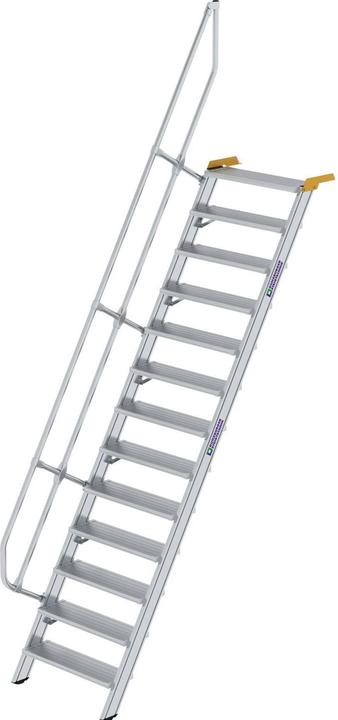 Munk Trap 60ï¿½ tredebreedte 800 mm 13 treden aluminium geribbeld (Steigers, 80 cm)