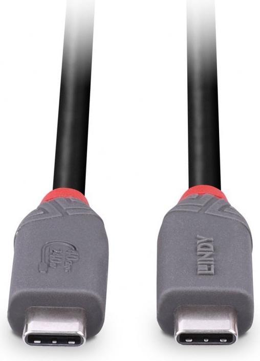 Immagine prodotto Lindy 0,8 m di cavo USB4 240W di tipo C, 40Gbit/s, spina Anthra Line di tipo C a spina C (0.80 m, USB 4.0)