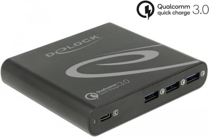 Delock Chargeur 1x USB-C PD+3x USB-A QC (85 W)
