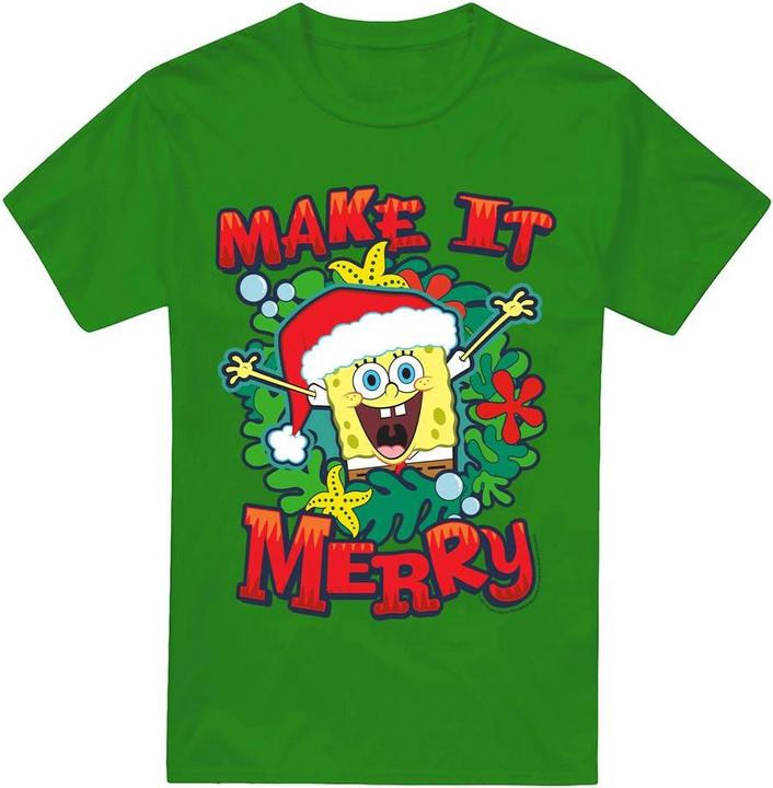 Image du produit Spongebob Squarepants - T-shirt MAKE IT MERRY - Homme (L)