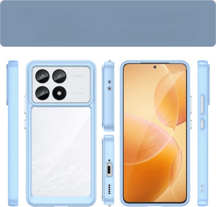 Actual product image Cover-Discount Xiaomi Poco F6 Pro - Protective acrylic mobile phone case with raised edge (Xiaomi Poco F6 Pro)