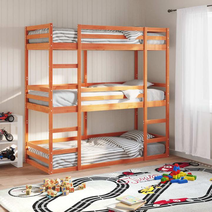 Actual product image VidaXL Triple bunk bed (75 x 190 cm)