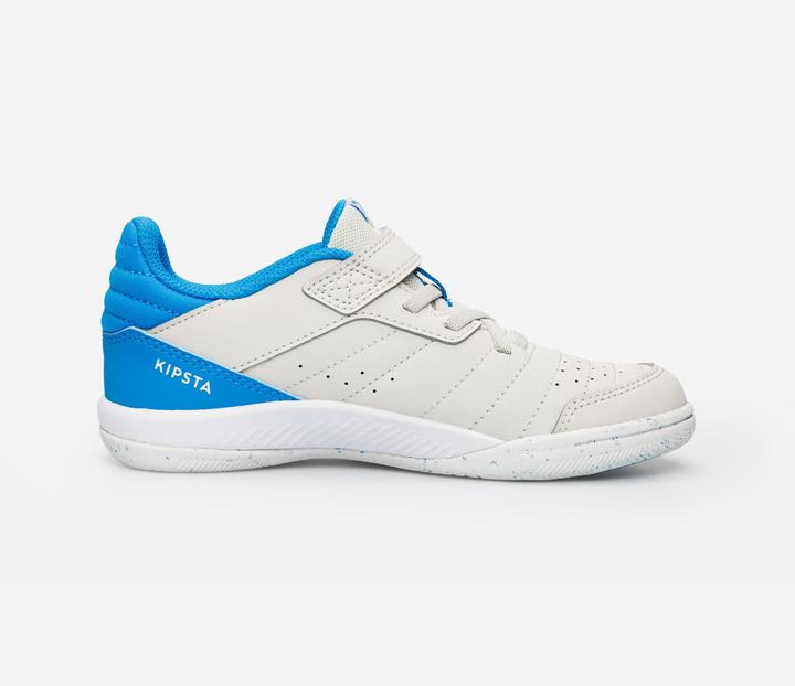 Produktbild Kipsta Kinder Fussball Hallenschuhe Futsal - Eskudo 500 beige/blau (32)