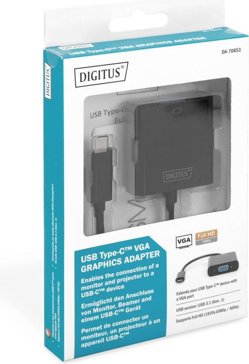 Produktbild Digitus USB zu VGA (USB Typ-C, VGA, 4.50 cm)