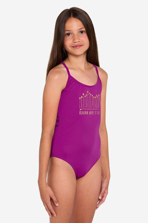 Image du produit Olaian Maillot 1 pièce surf Fille - Hiloe violet (10, 11, 12)