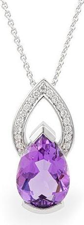 Actual product image Breuning PENDANT - E.AMETHYST/Brill. 0,128 Ct. H/si (750/18 K Gold)