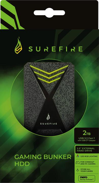 Produktbild SureFire GX3 Gaming HDD (2 TB)