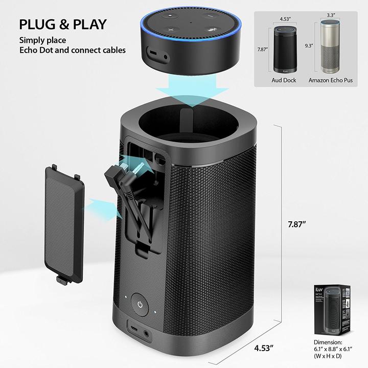Actual product image iLuv Aud dock for Amazon Echot Dot 2nd Gen