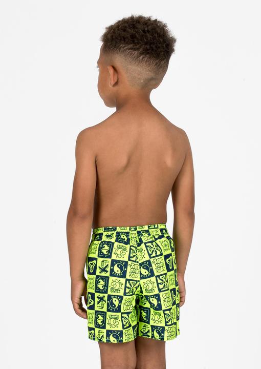 Produktbild Olaian Boardshorts Jungen 100 gelb/schwarz (5, 6)