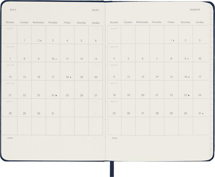 Image du produit Moleskine Calendrier de notes (De poche, A6, Anglais)