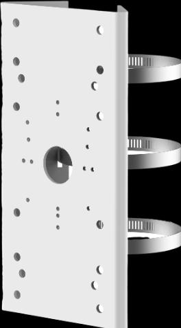 Actual product image Hikvision Pole mount (Mounting kit)