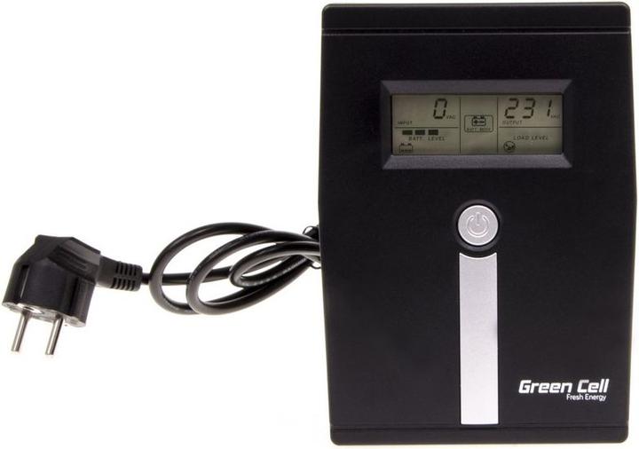 Produktbild GreenCell 600VA 360WÜberspannungsschutz 230V Black (0.60 VA, 360 W, Line-Interaktiv USV)
