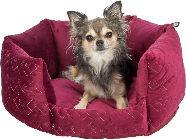 Actual product image Trixie Natalya bed, round, ø 50 cm, bordeaux (Dog)