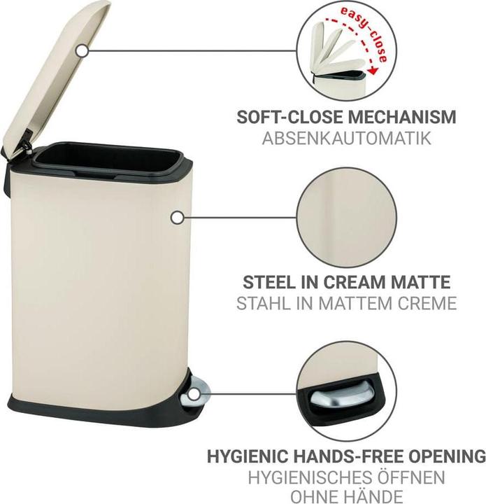 Actual product image Wenko Treteimer Design Easy-Close (12 l)