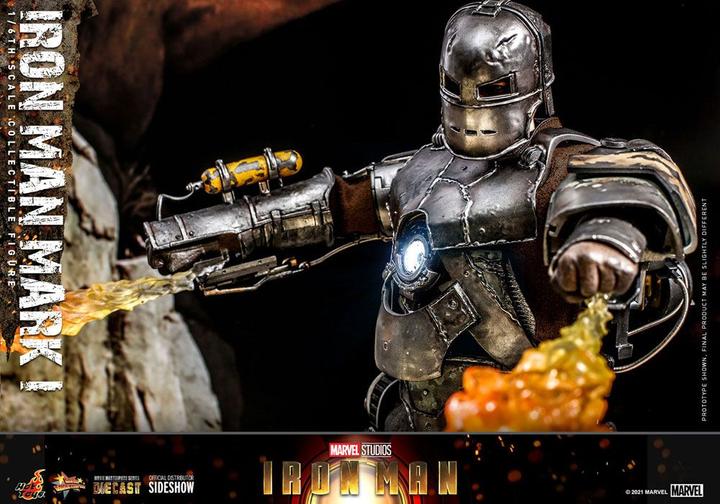 Actual product image Hot Toys Iron Man figurine Movie Masterpiece 1/6 Iron Man Mark I 30 cm