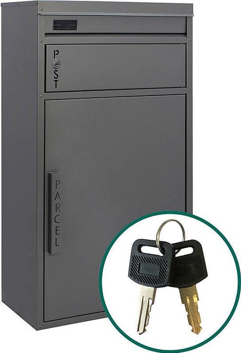 Produktbild SafePost 65 TIAMAT Paketkasten silbergrau + 2 Sch.