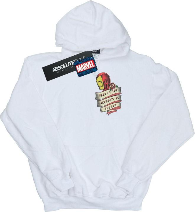 Iron Man Tattoo Journey Breast Print Kapuzenpullover (XL)