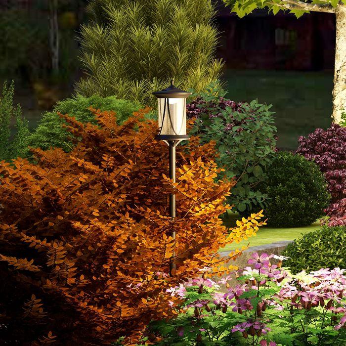 Actual product image Swisshandel24 Solar street lamp LED, IP44, ABS, 17Wx17Dx127Hcm, with cold white LED light, light sensor (30 lm, IP44)