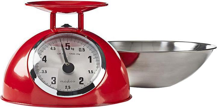 Actual product image Nedis Kitchen Scale Retro Ana Logo Metal Red, KASC110RD