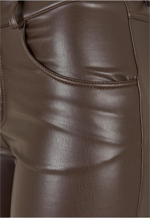 Produktbild Urban Classics Ladies Mid Waist Synthetic Leather Pants (27)