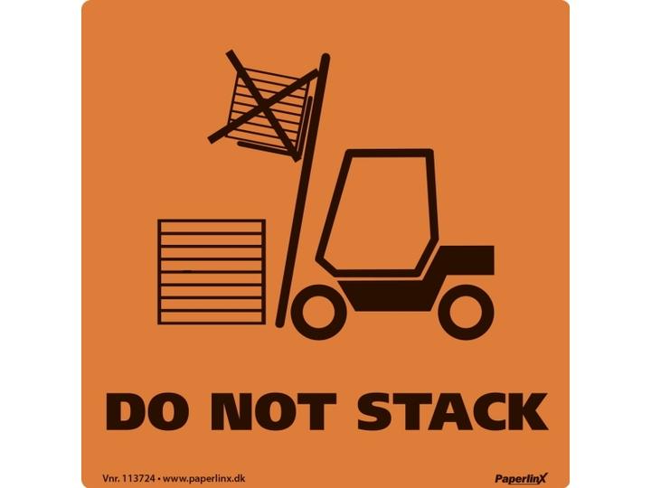 Actual product image Antalis Labels Do not stack orange/ sort 100x100mm 250pcs/rul - (250pcs)