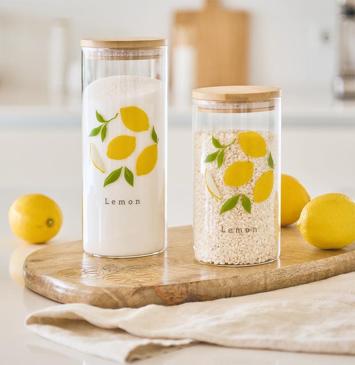 Produktbild Zeller Present Vorratsglas Lemon mit Bambusdeckel 850 ml ø 9x17 cm (0.85 l)