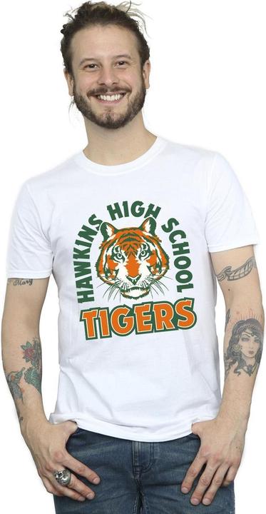 Actual product image Netflix Mens Stranger Things Hawkins Arch Tiger T-Shirt (XL)