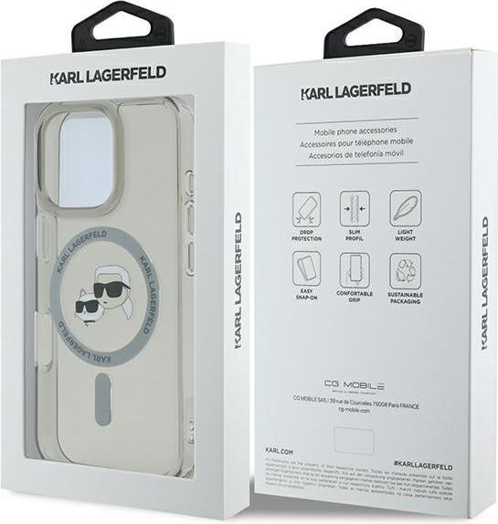 Produktbild Karl Lagerfeld KLHMP16XHLSKCK iPhone 16 Pro Max 6.9" czarny/black hardcase IML Metal Karl&Choupette (Apple iPhone 16 Pro Max)