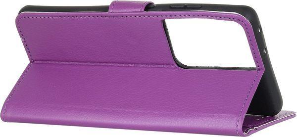 Productafbeelding MU Classic Litchi Leren Boekomslag Serie (Samsung Galaxy S21 Ultra)