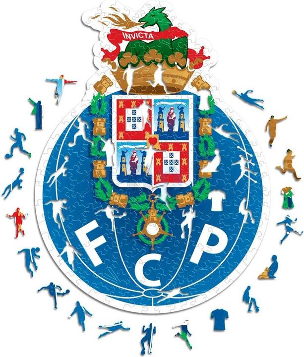 Actual product image Iconic FC Porto - Logo - Wooden Puzzle Size L (500 pieces) (500 pieces)
