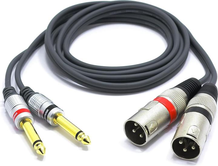 Immagine prodotto Vitalco 2x XLR auf 2x 6.3mm Klinke Audio Adapterkabel (3 m)