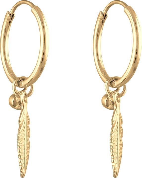 Image du produit Elli Créole, plume, boucle d'oreille solitaire (Cristal de verre, Argent sterling 925)