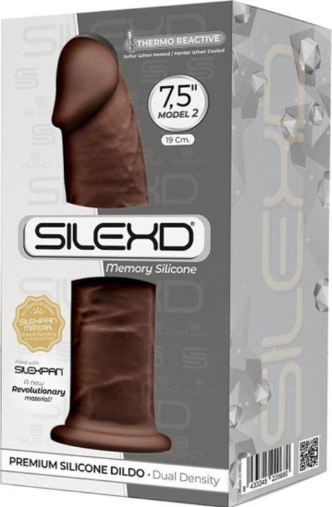 Immagine prodotto Silexd MODEL 2 - 7,5" BROWN 220680 FALLO REALISTICO PENE ARTIFICIALE IN SILICONE MEMORY TERMOREATTIV