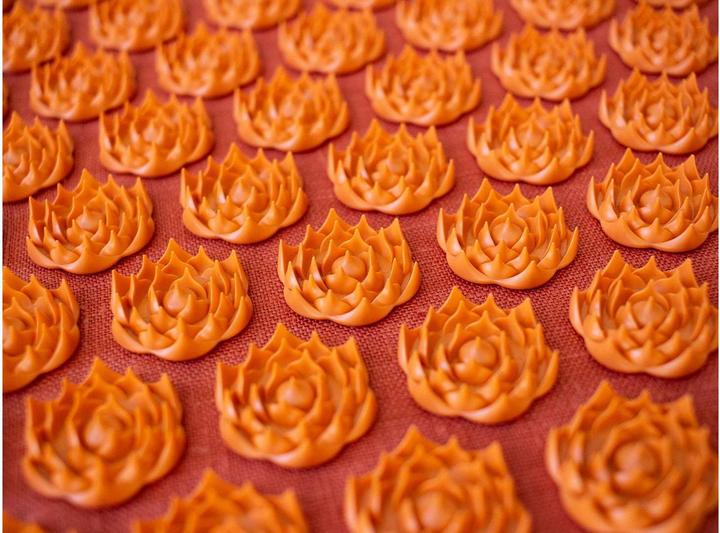 Actual product image Pranamat Eco Massage Set - mat and cushion dark orange