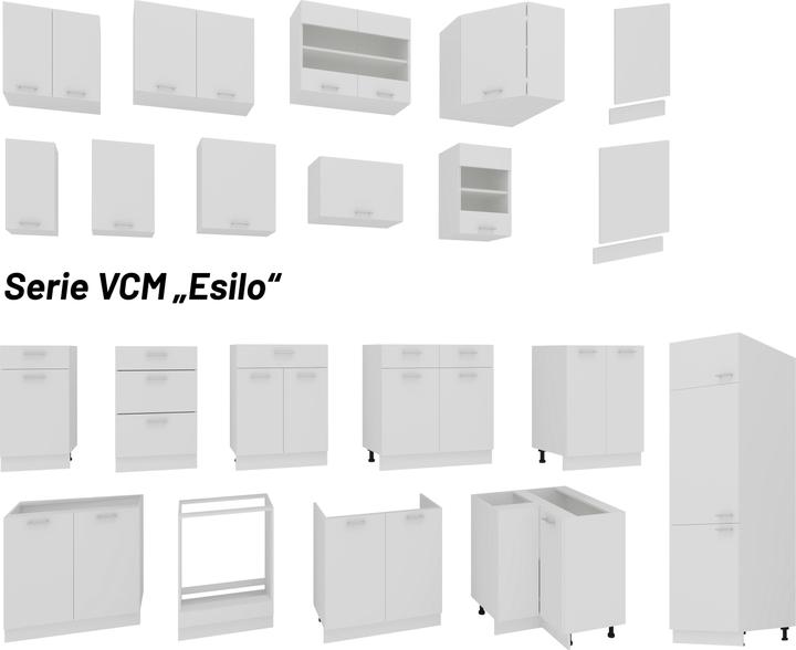 Immagine prodotto VCM Armadio da cucina Larghezza 80 cm Cassetto Base Armadio da cucina Mobili da cucina Esilo (80 x 46 x 82 cm)