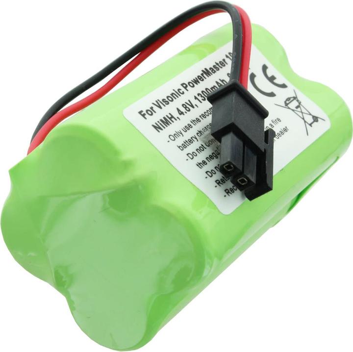 Immagine prodotto AccuCell 2000mAh Akku passend für Visonic PowerMaster 10 Akku-NiMH GP130AAM4YMX 4,8 Volt max. 9,6Wh (1 pz., 2000 mAh, Batteria + Caricabatterie)
