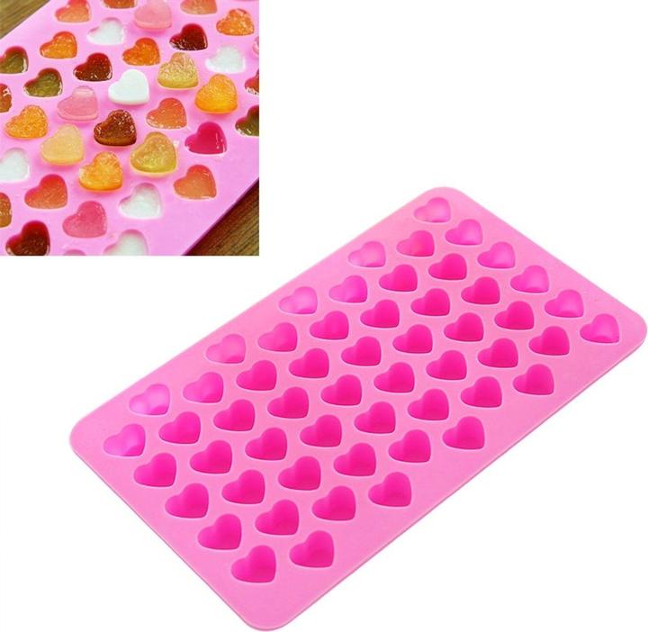 Produktbild König Design Silikon Eiswürfel Form Herz 55 Gitter Schokolade Gummi Bären Schale BPA Frei