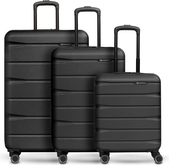 Immagine prodotto Franky Munich 4.0 set di valigie a 4 ruote 3 pezzi con piega elastica (199 l, XL (da 115l))