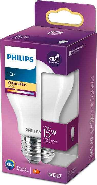 Productafbeelding Philips Lamp (E27, 1.50 W, 150 lm, 1 x, F)