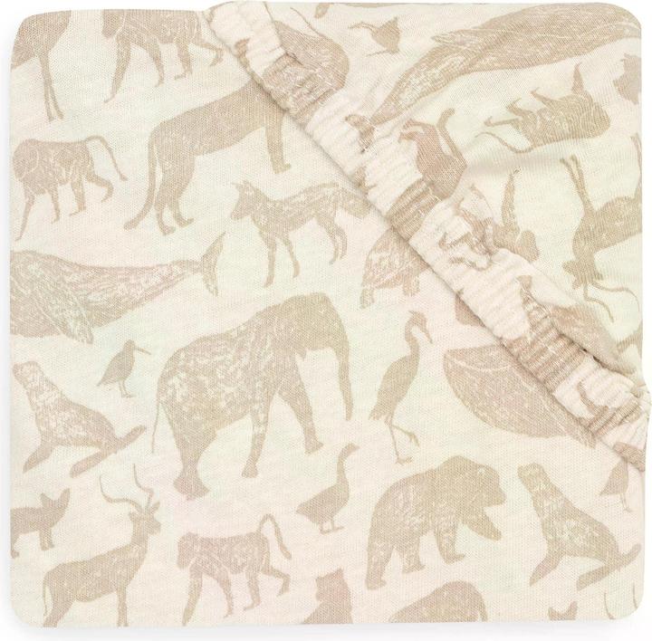 Jollein Fix-Leintuch Animals Nougat 60 x 120 cm (60 x 120 cm)