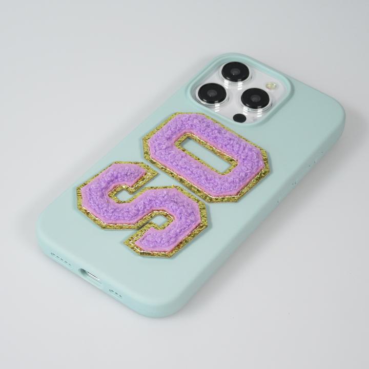 Produktbild PhoneLook Sticker Aufkleber für Handy/Tablet/Computer 3D gestickt Violett Buchstabe B