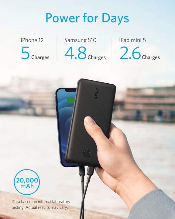 Produktbild Anker Tragbarer Externer Akku (20000 mAh, 20 W, 74 Wh)