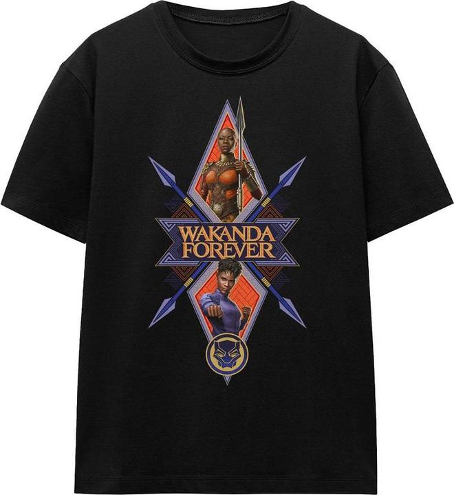 Actual product image Black Panther: Wakanda Forever Unisex Adult Shuri Okoye Diamond T-Shirt (L)