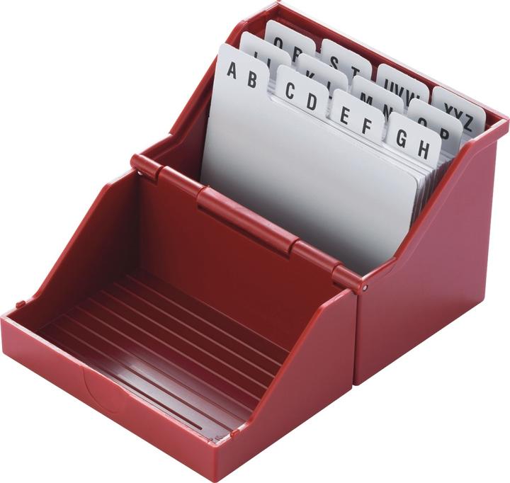Actual product image Helit Small card index "the index" DIN A8 landscape - red (A8)