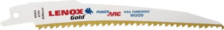 Actual product image Lenox Sabre saw blade Gold Length 152 mm Width 19 mm Tooth pitch TPI 6