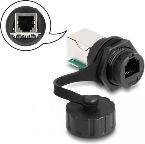 Image du produit Delock Connecteur de câble RJ12 femelle à RJ12 femelle à encastrer (Raccord réseau)